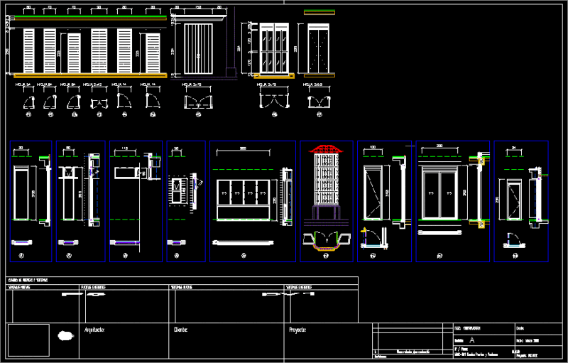 Doors And Windows DWG Plan for AutoCAD