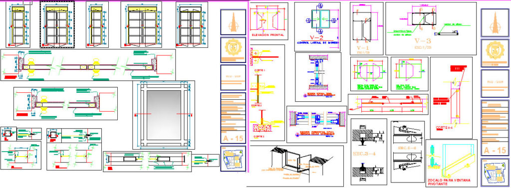 Doors And Windows DWG Detail for AutoCAD