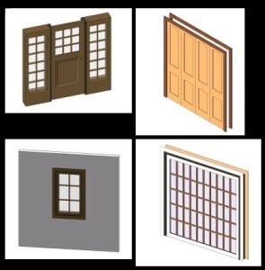 Doors And Windows Revit 3D RFA Plan