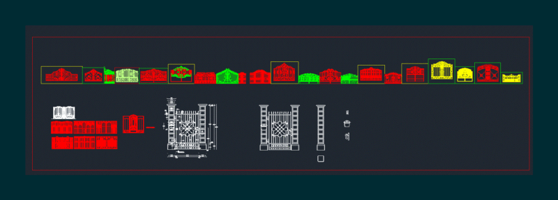 Doors Boundry Wall DWG Block for AutoCAD