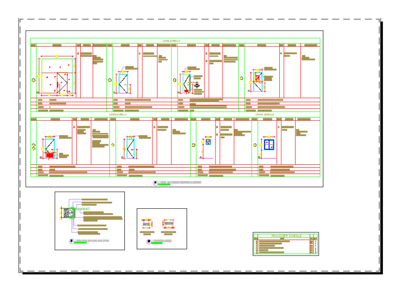 Door Schedules DWG Detail for AutoCAD
