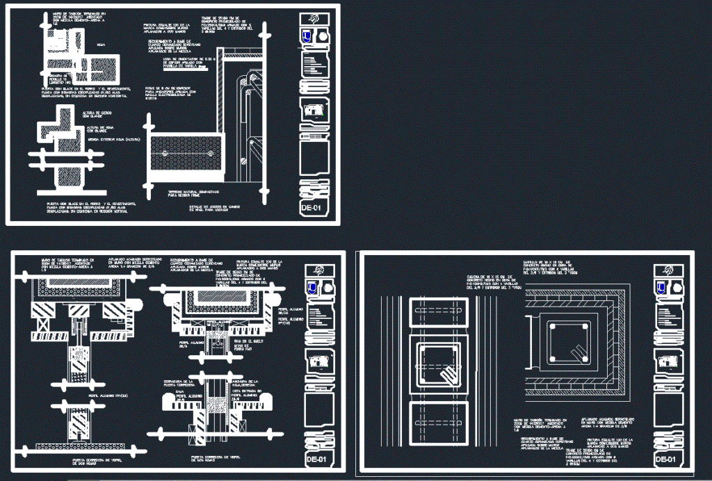 Doors Construction Details DWG Detail for AutoCAD