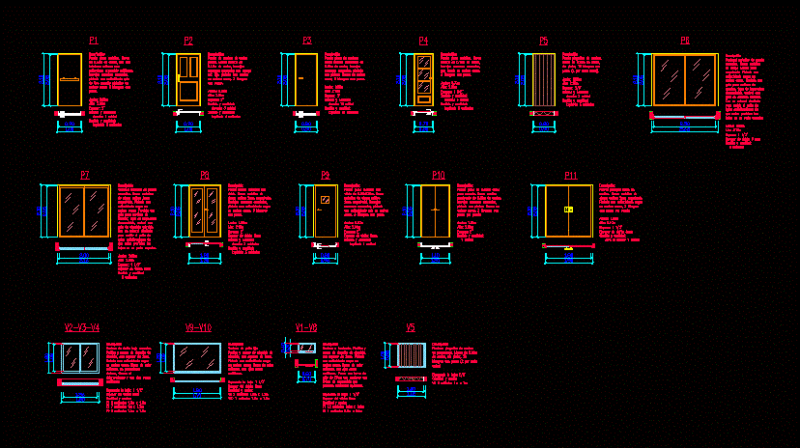 Doors Detail DWG Detail for AutoCAD