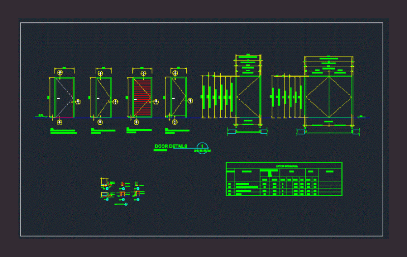 Doors Details DWG Detail for AutoCAD
