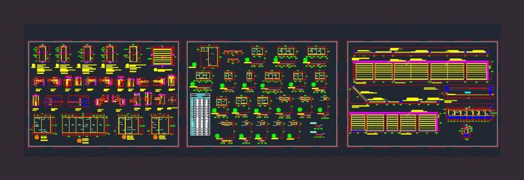 Doors Detail; Windows And Lattices DWG Detail for AutoCAD
