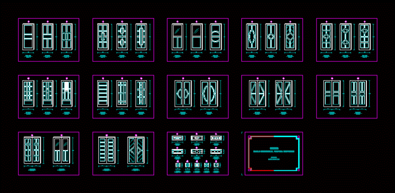 Door Type For Minimaliz Home DWG Block for AutoCAD