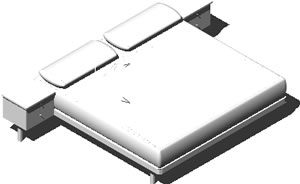 Double Bed With Night Table 3D DWG Model for AutoCAD