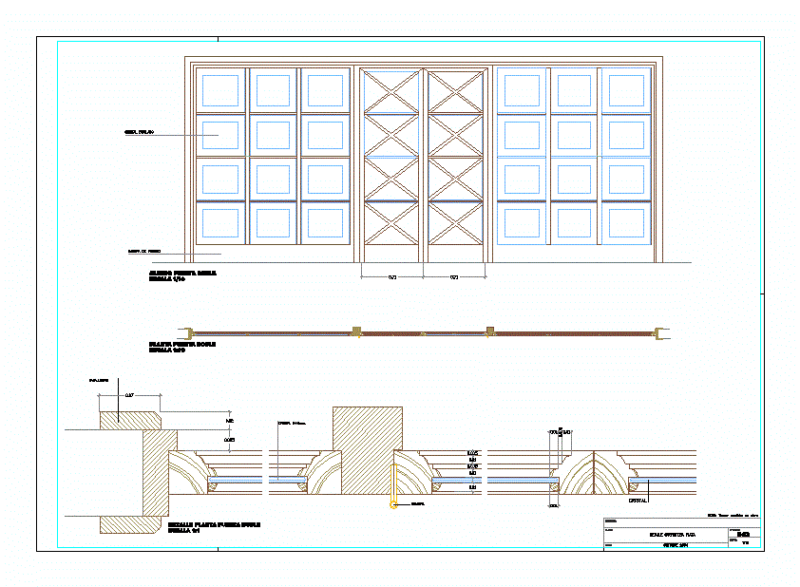 Double Door DWG Detail for AutoCAD
