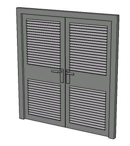 Double Door With Romanilla 3D DWG Model for AutoCAD