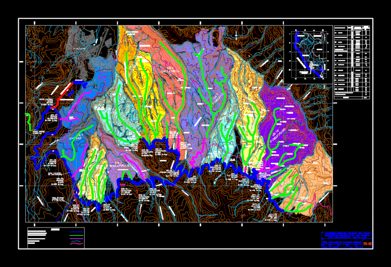 Downstream River Cachi DWG Block for AutoCAD