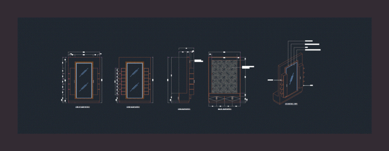 Dressing Table DWG Block for AutoCAD