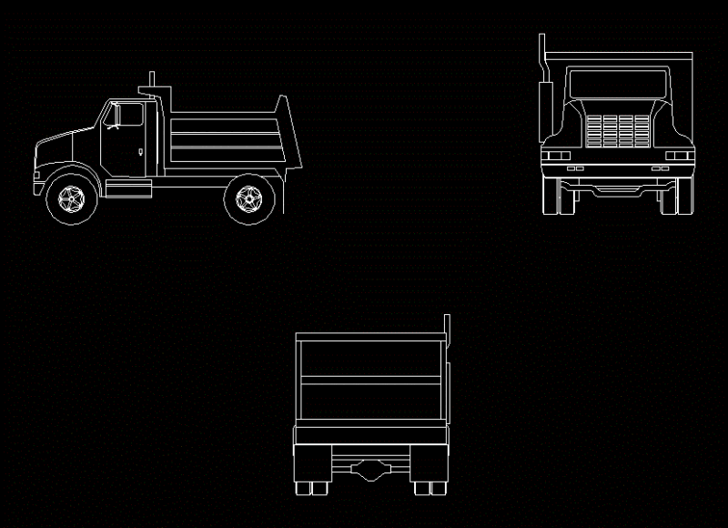 Dump Truck 7 M2 – 2D DWG Block for AutoCAD