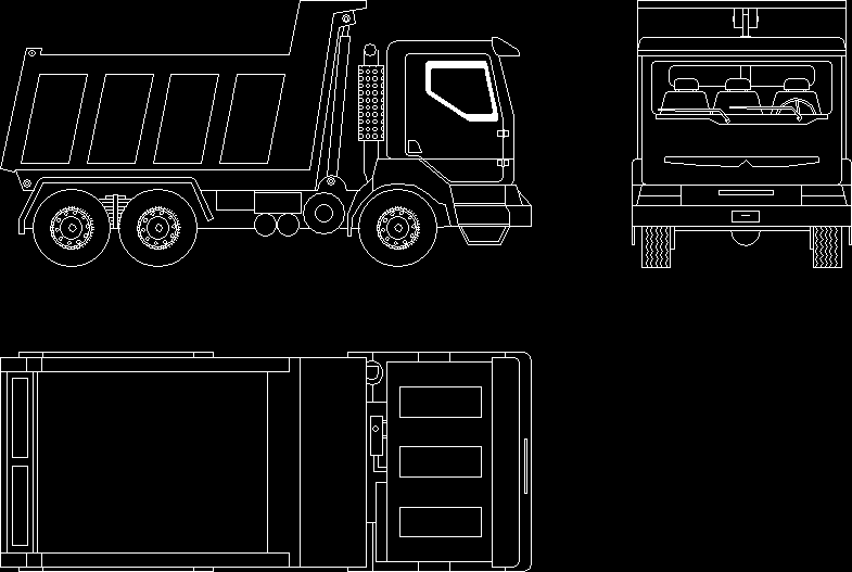 Dump Truck DWG Block for AutoCAD  Designs CAD