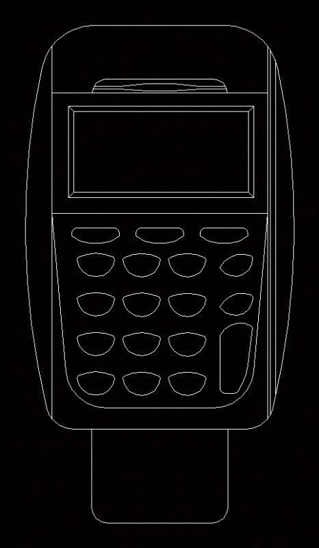 Electronic Point Of Sale DWG Block for AutoCAD