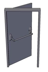Emergency Door Open Pushbar 3D DWG Model for AutoCAD