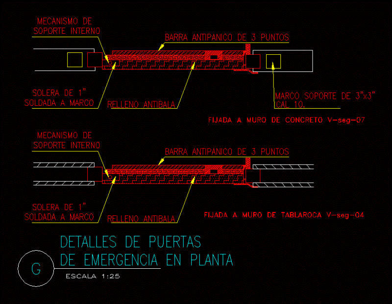 Emergency Door Plant DWG Plan for AutoCAD