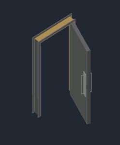 Entrance Door Metallic DWG Block for AutoCAD
