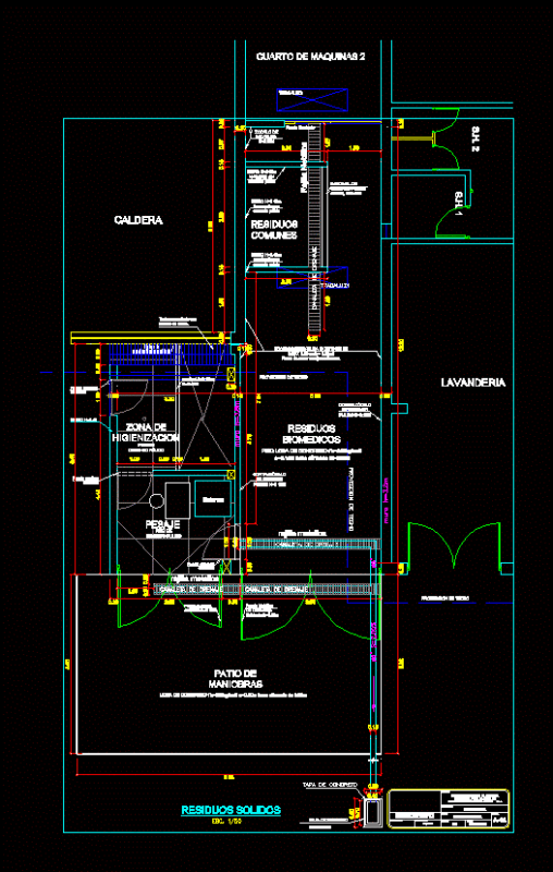 Environment For Solid Waste In Hospital DWG Block for AutoCAD