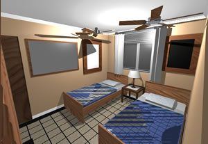 Bedroom 3D DWG Model for AutoCAD