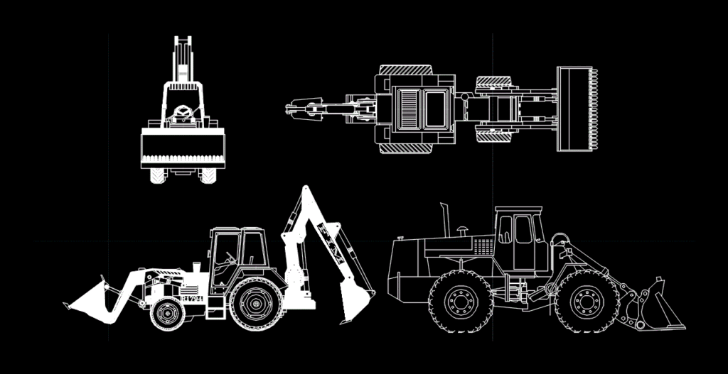 Excavator DWG Block for AutoCAD
