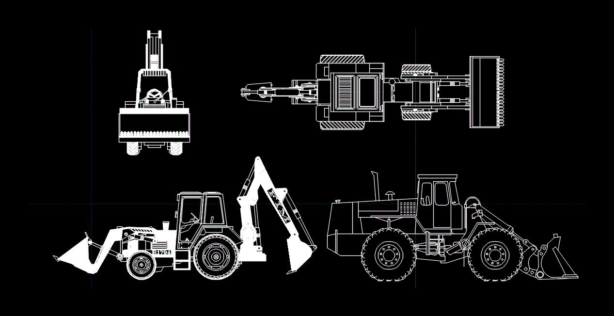 Экскаватор чертеж dwg