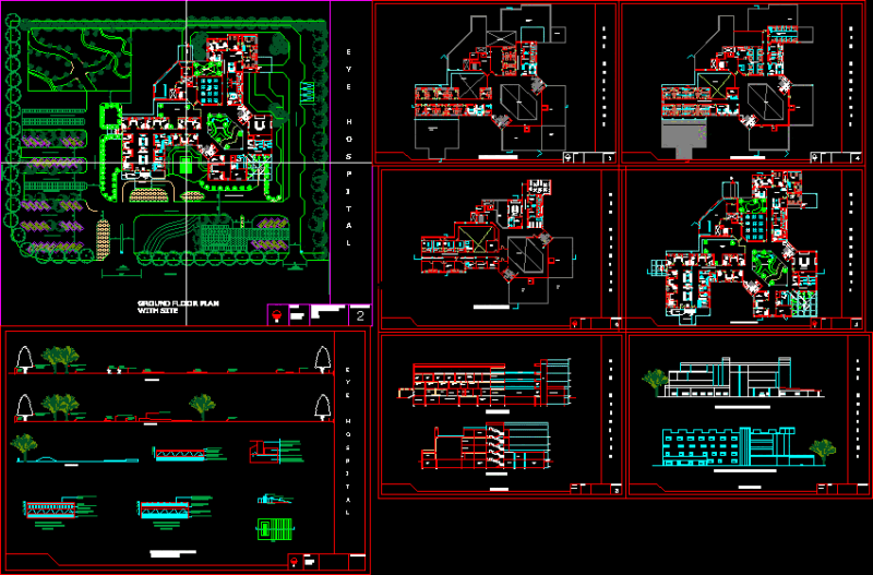 Eye Hospital DWG Block for AutoCAD