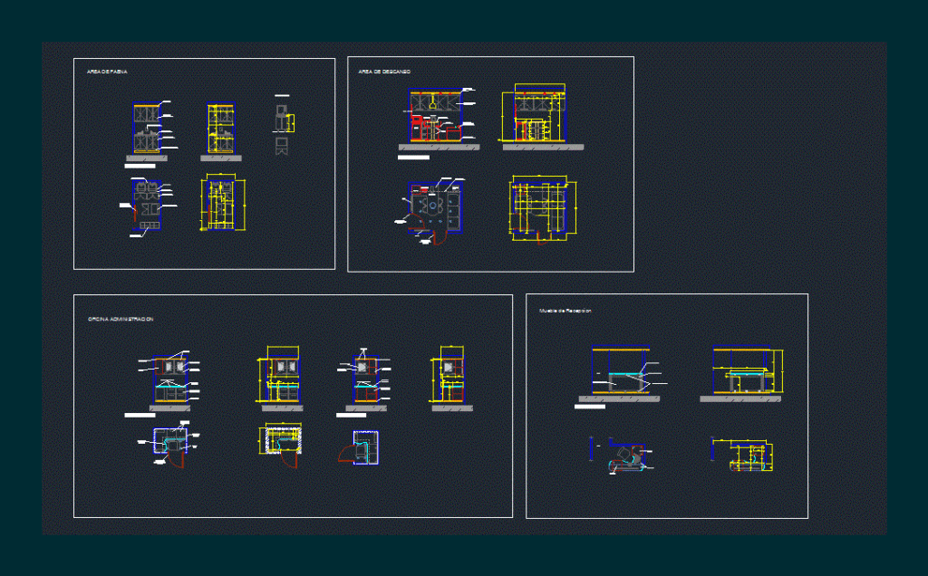 Faena Area Equipment – Rest – Administration DWG Block for AutoCAD