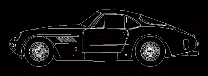 Ferrari 250 Gt Swb Sperimentale 1961 – Flat Rate 2D DWG Block for AutoCAD