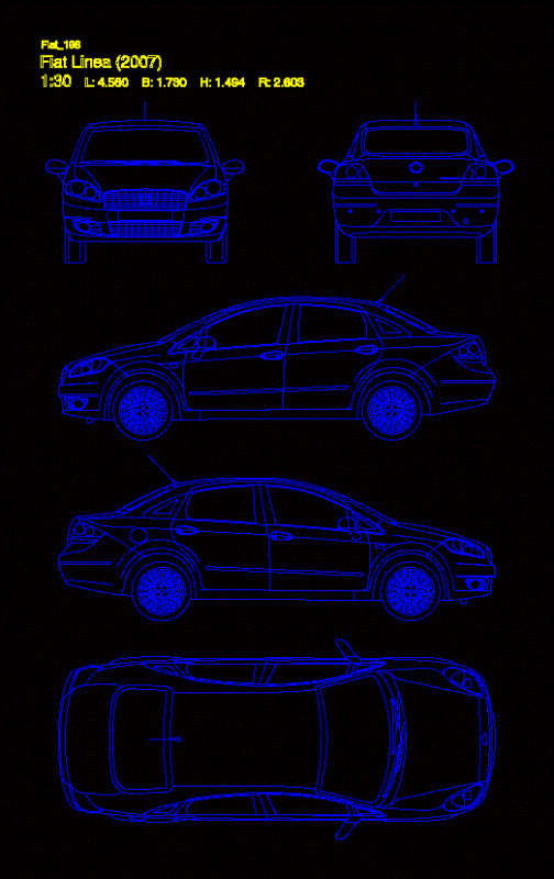 Fiat – 2007 DWG Block for AutoCAD
