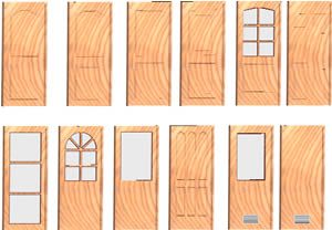 File Wooden Doors 3D DWG Model for AutoCAD