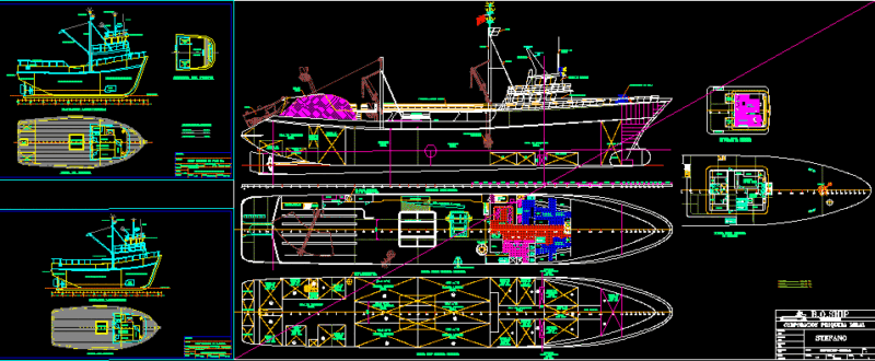 Fishing Ship 1105mts DWG Plan for AutoCAD
