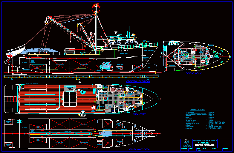Fishing Ship DWG Plan for AutoCAD • Designs CAD