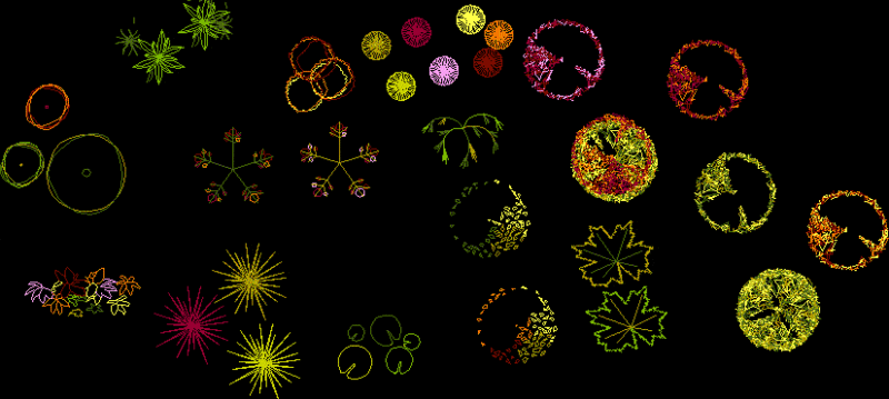 Flores DWG Block for AutoCAD