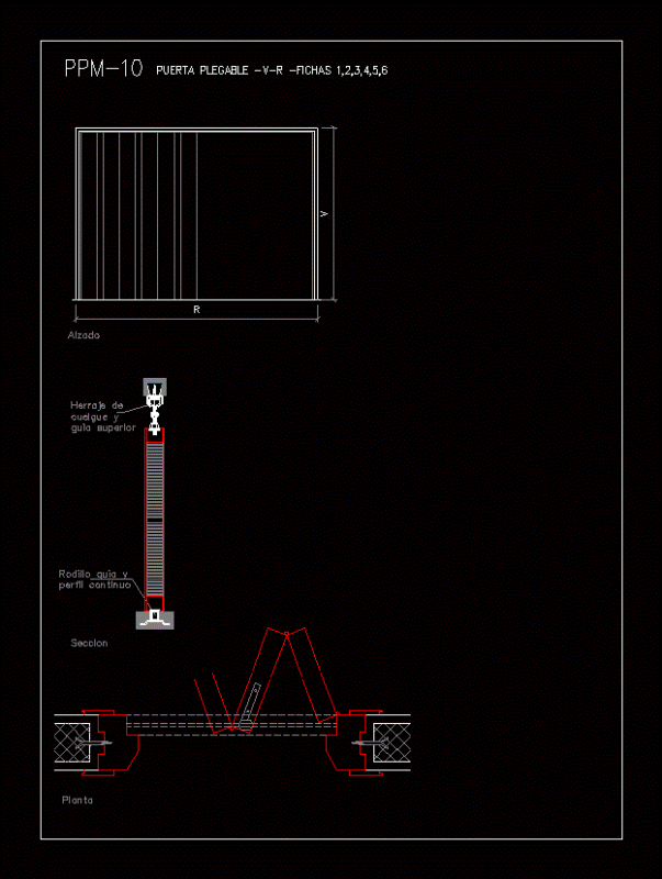 Folding Door DWG Detail for AutoCAD