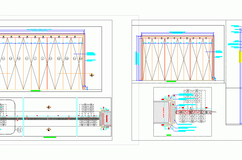 Folding Door Detail Section DWG Section for AutoCAD • Designs CAD