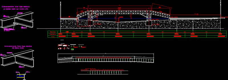 Footbridge DWG Block for AutoCAD