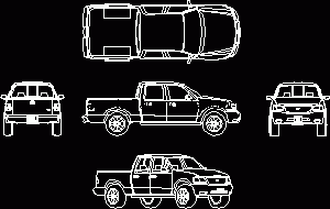 Ford F 150 DWG Block for AutoCAD