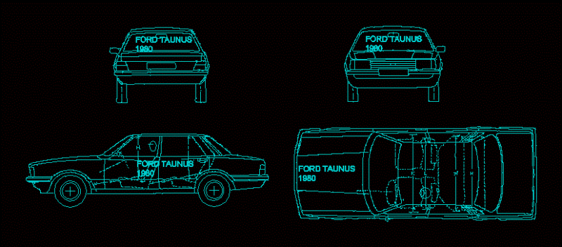 Ford Taunus 1980 DWG Block for AutoCAD