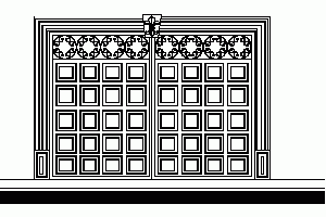 Forged Gate DWG Block for AutoCAD