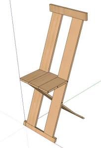 Frei Egidio – Chair – Lina Bo Bardi 3D SKP Model for SketchUp