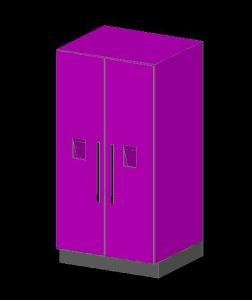 Fridge 3D DWG Model for AutoCAD