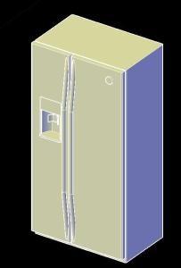 Fridge 3D DWG Model for AutoCAD