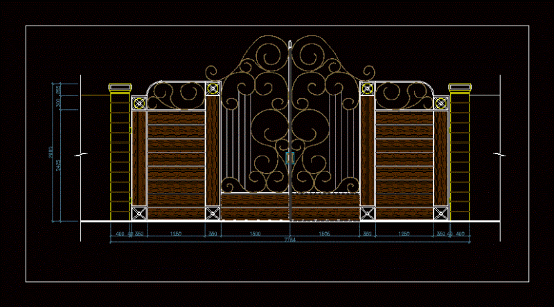 Front Door Drawing Elevation 2D DWG Elevation for AutoCAD
