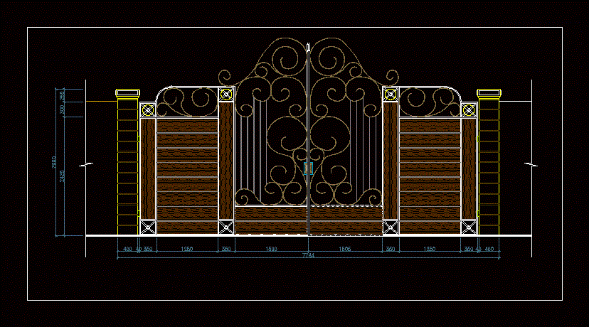 Front Door  Drawing  Elevation 2D DWG  Elevation for AutoCAD 
