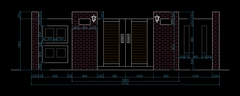 Front Door Drawing Elevation DWG Elevation for AutoCAD