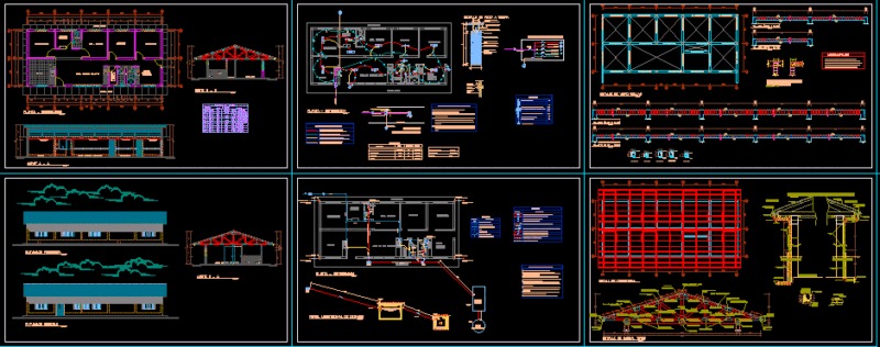 Full Health Post DWG Block for AutoCAD