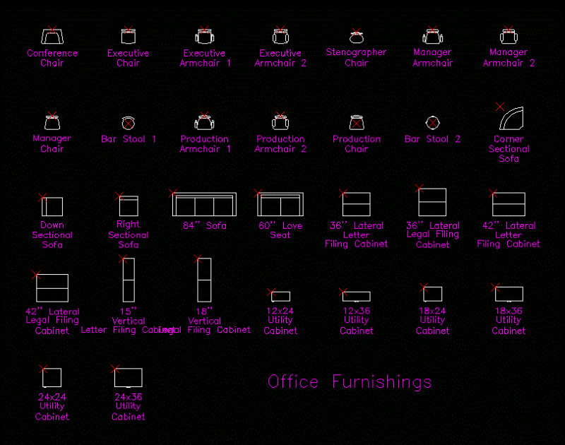 Furniture DWG Block for AutoCAD