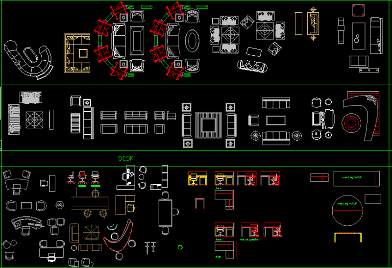 Furniture Blocks DWG Block for AutoCAD