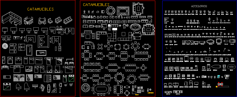 autocad 2d furniture blocks dwg free download