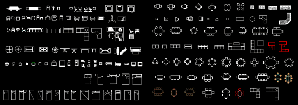 Furniture DWG Block for AutoCAD